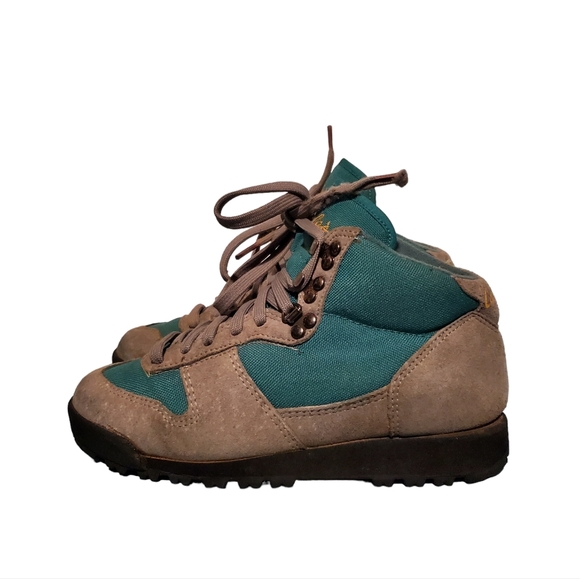 Cabela's Gray Leather/Aqua Lace-Up Hiking Ankle Boots Women's Size 6 - Picture 2 of 10